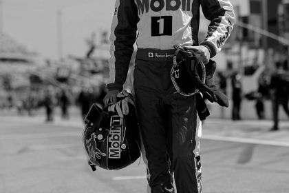 Raphael Lessard en piste sur le circuit...